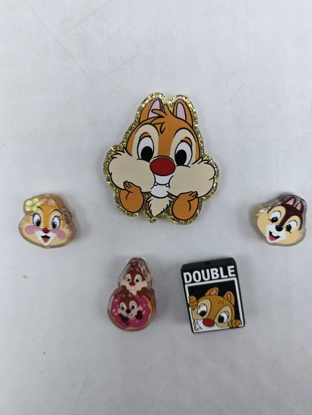 Set of 2 Chip 'N Dale Magnets Disney Chipmunks Handmade Fridge Office Decor OOAK